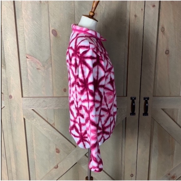 Patagonia T-Snap Pink tie-dye Synchilla Shibori Fleece pullover jacket Medium - Picture 4 of 12